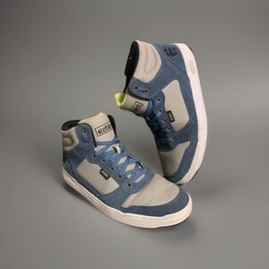 Etnies High Top Skate Sneakers Shoes Blue Gray Streetwear Lace Up Men’s Sz 10.5